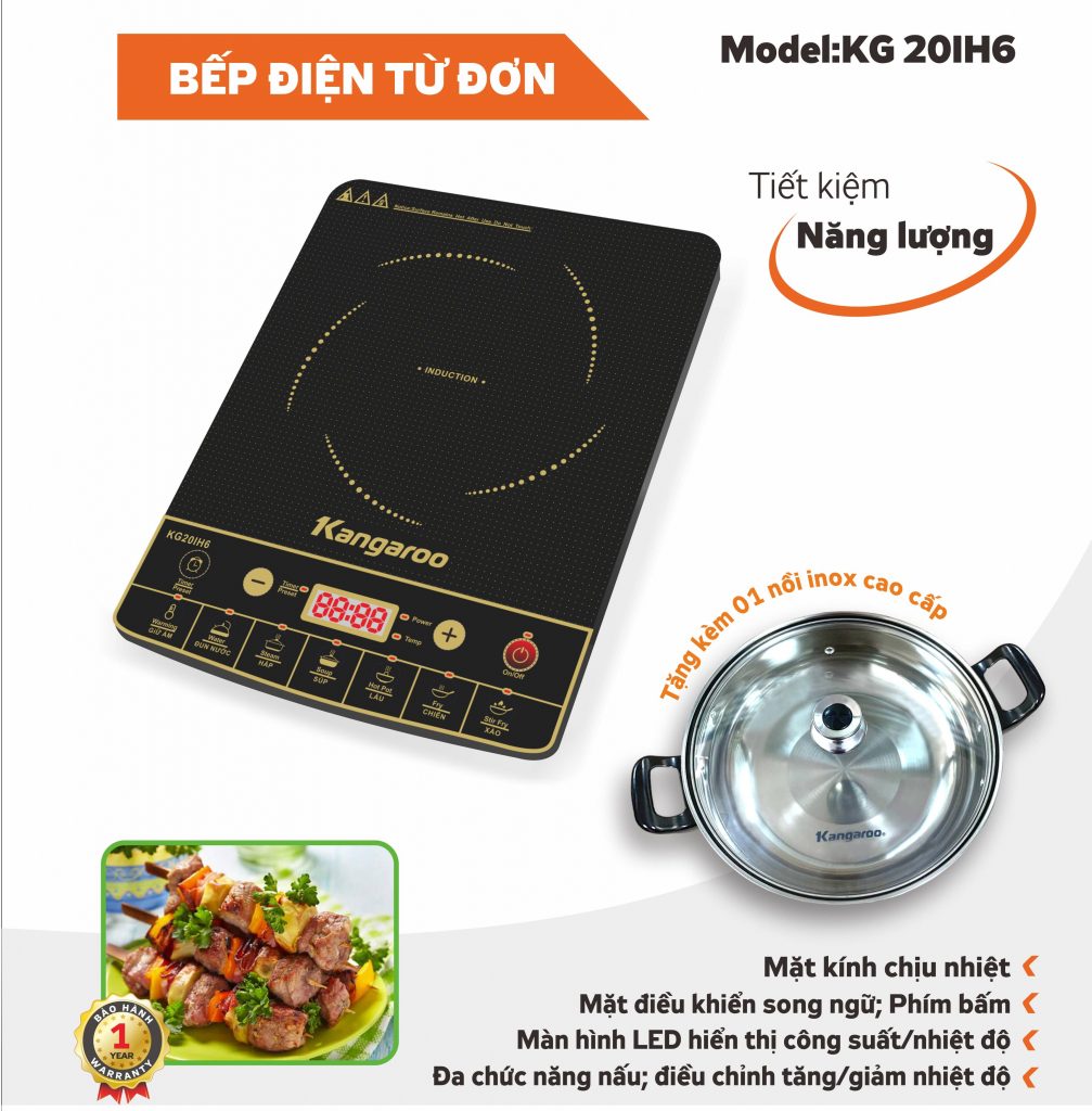 Bếp điện từ đơn Kangaroo KG20IH6