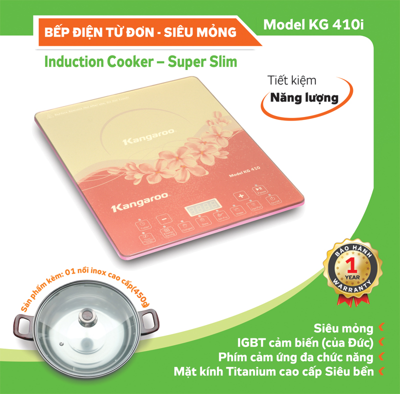 Đặc tính kỹ thuật Bếp điện từ Kangaroo KG410