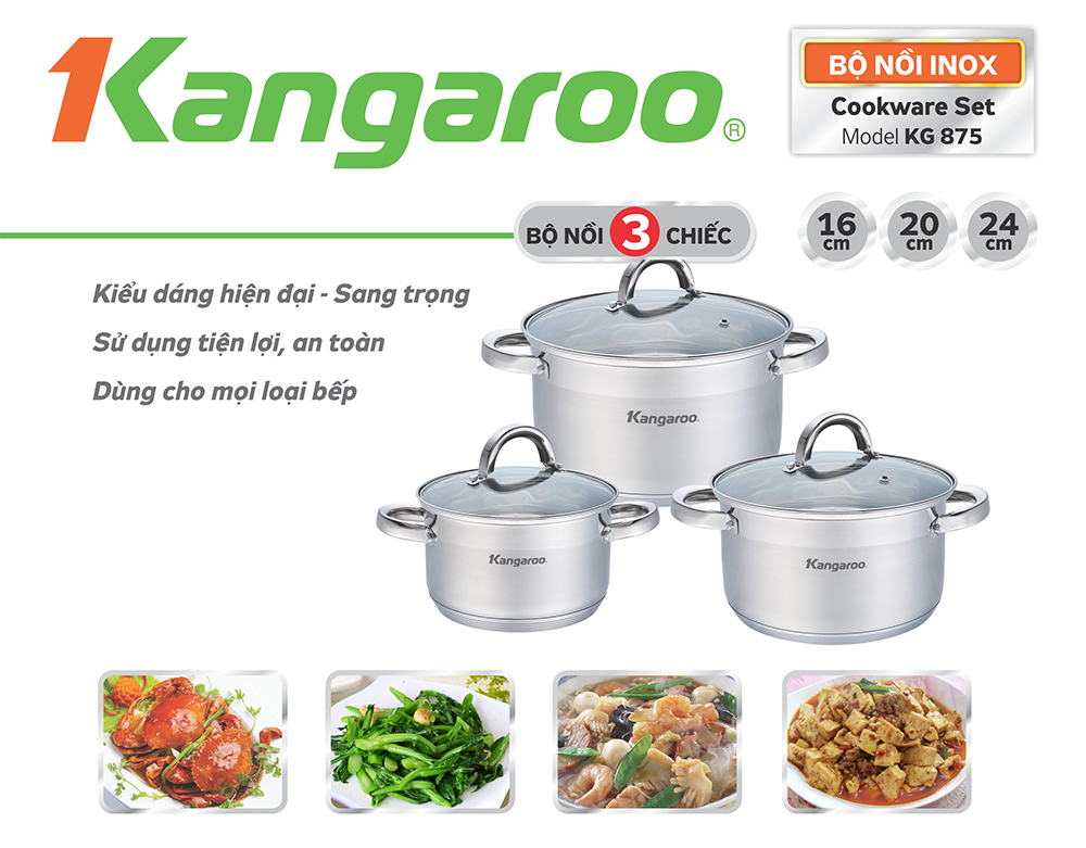 Bo noi 3 chiec Kangaroo KG875