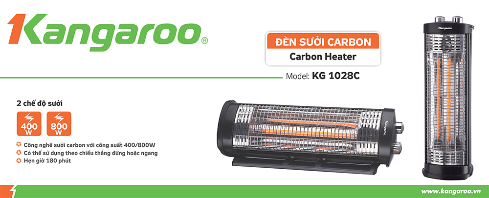 Đèn sưởi carbon Kangaroo KG1028C