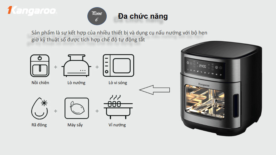 Nồi chiên không dầu Kangaroo KG12AF1A