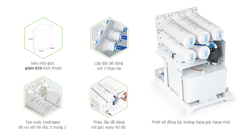 Máy lọc nước ion kiềm Kangaroo KG100MED hệ lõi đồng bộ