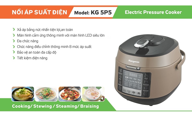 Nồi áp suất điện Kangaroo KG5P5