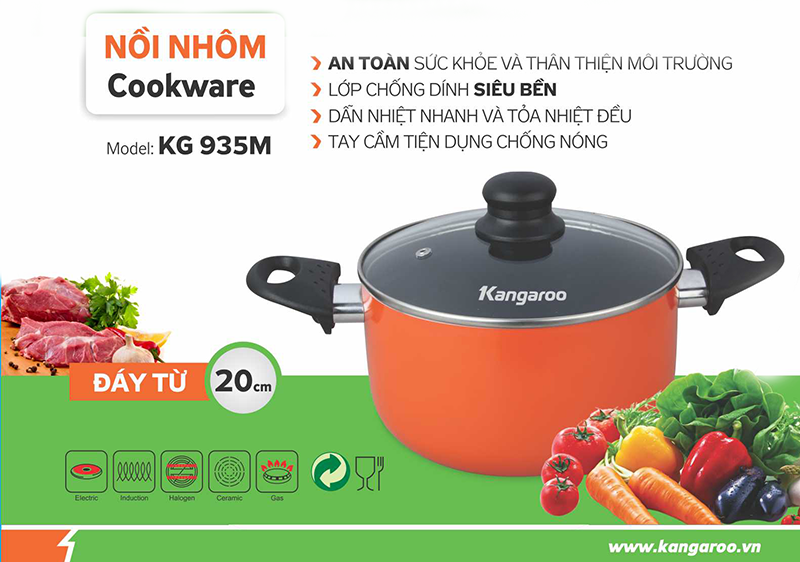 Nồi nhôm Kangaroo KG935M