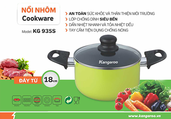 Nồi nhôm Kangaroo KG935S