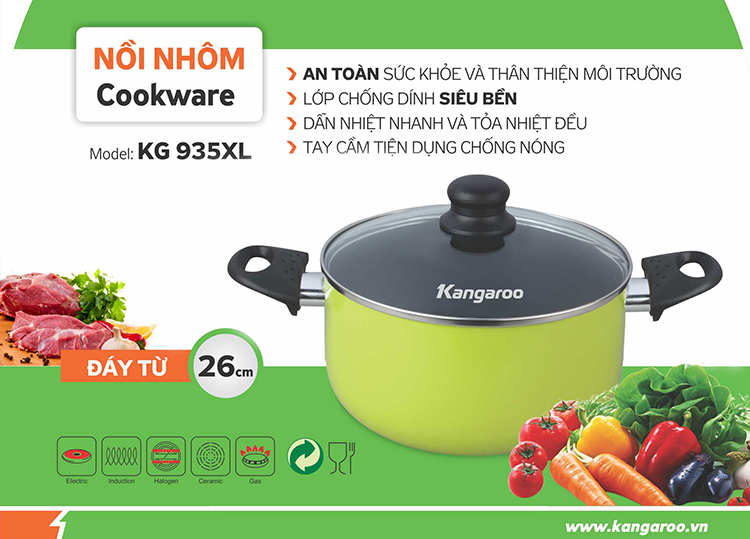 Nồi nhôm Kangaroo KG935XL