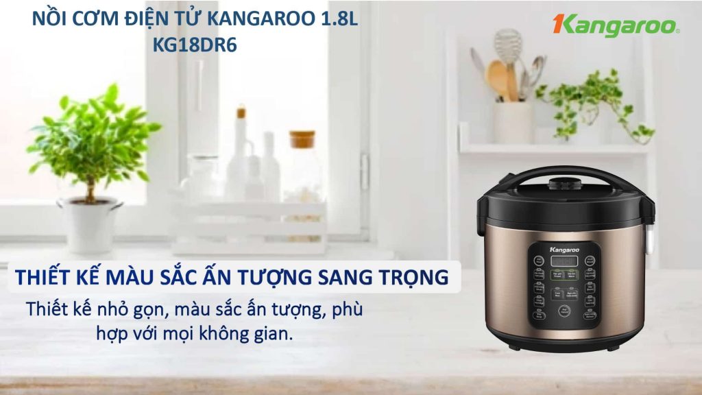 Nồi cơm điện tử Kangaroo KG18DR6