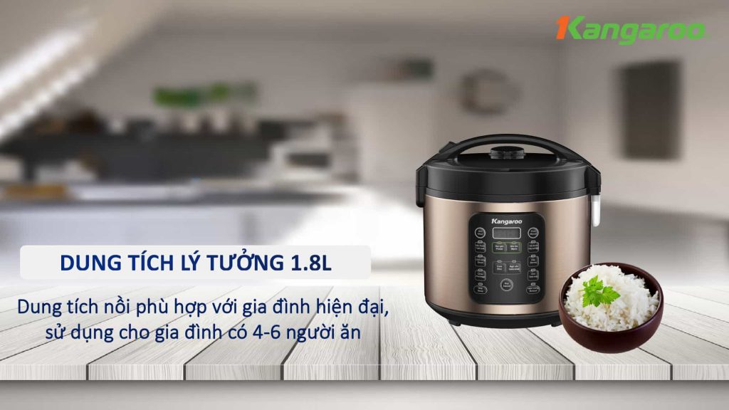 Nồi cơm điện tử Kangaroo KG18DR6