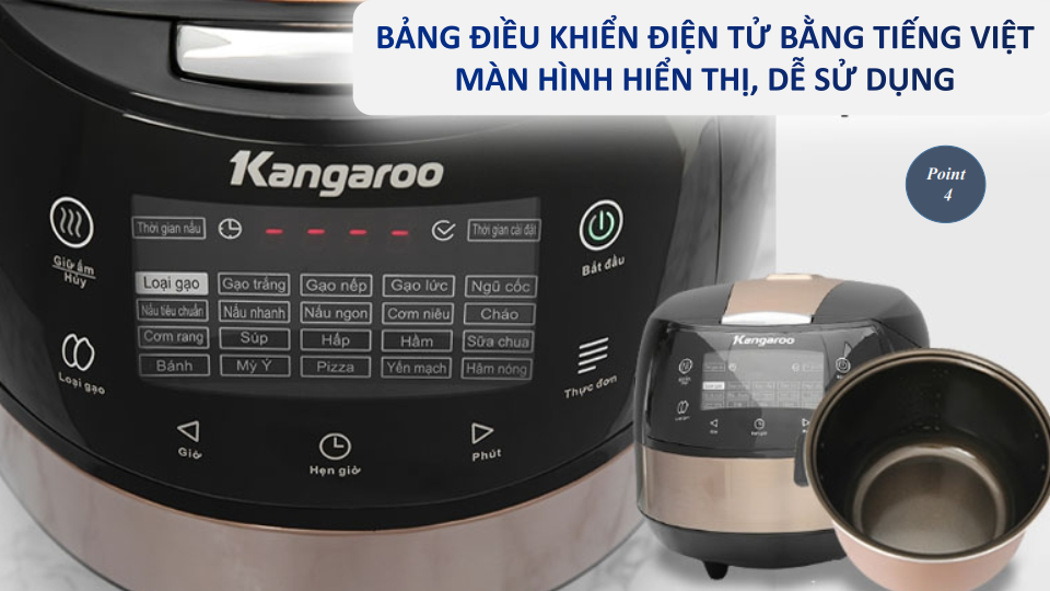 Bảng điều khiển dễ sử dụng