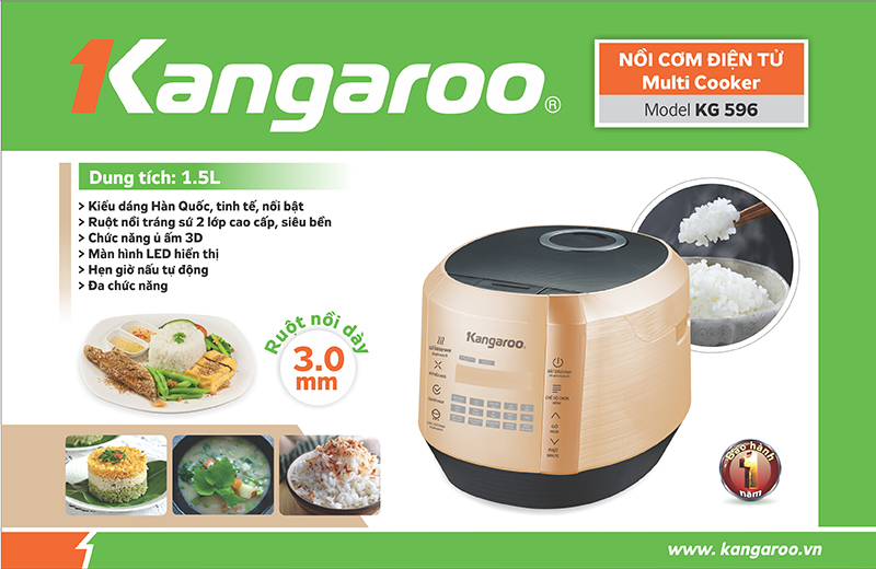 Nồi cơm điện tử Kangaroo KG596