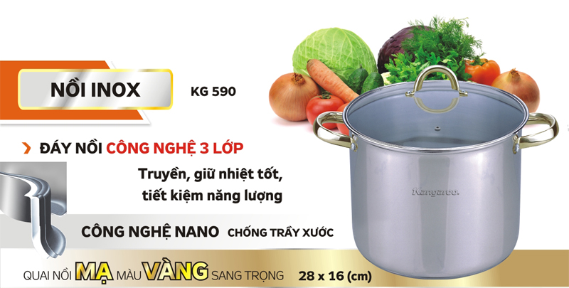 Nồi inox Kangaroo KG590