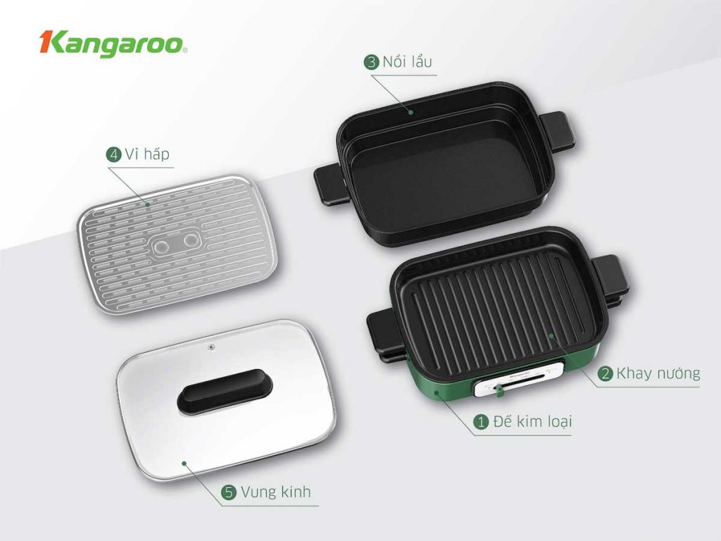 Nồi lẩu nướng đa năng Kangaroo KG5EGH