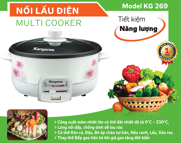 Nồi lẩu điện Kangaroo KG269