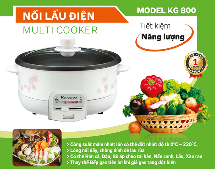 Nồi lẩu điện Kangaroo KG 800