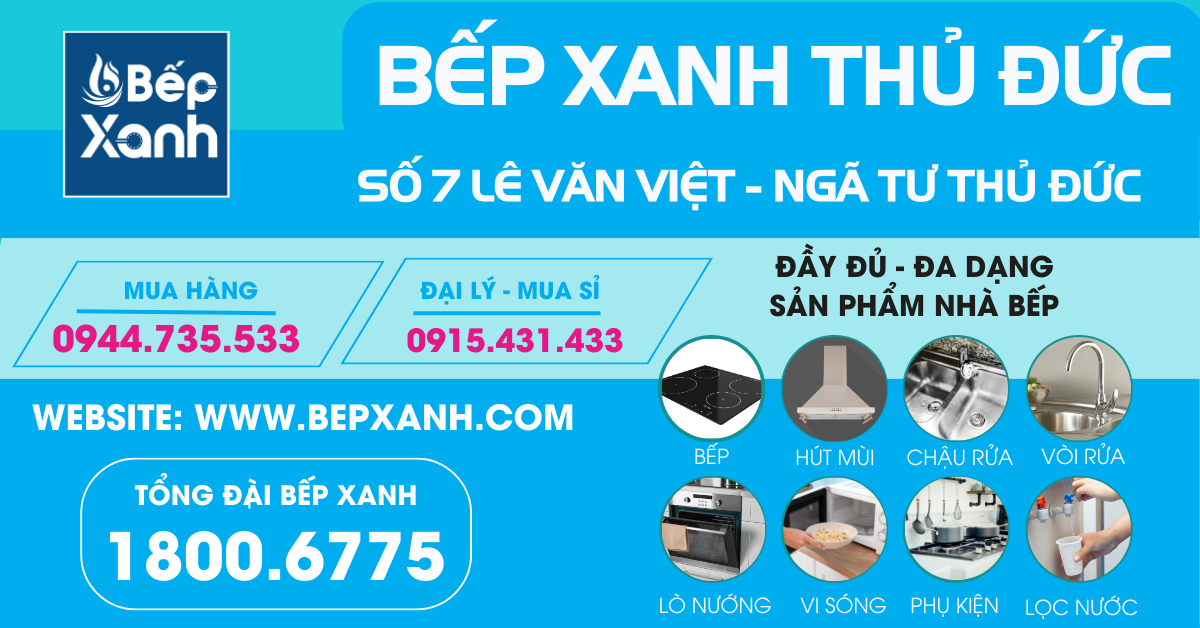 Thiết Bị Nhà Bếp Bếp XANH Khai Trương Showroom Thủ Đức