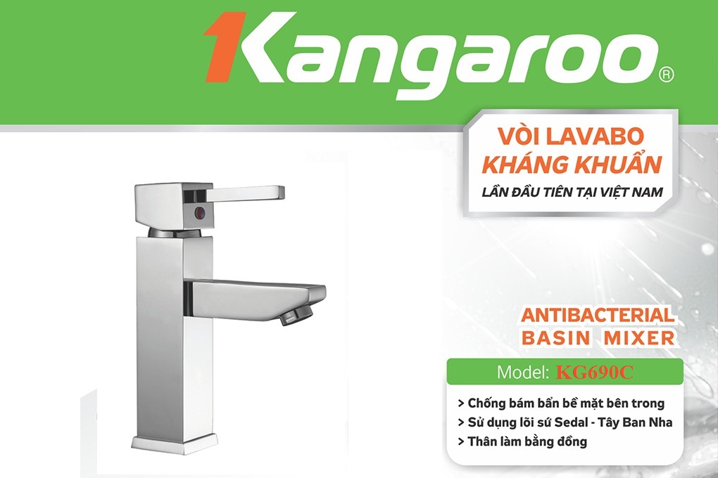 Vòi Lavabo kháng khuẩn Kangaroo KG690C